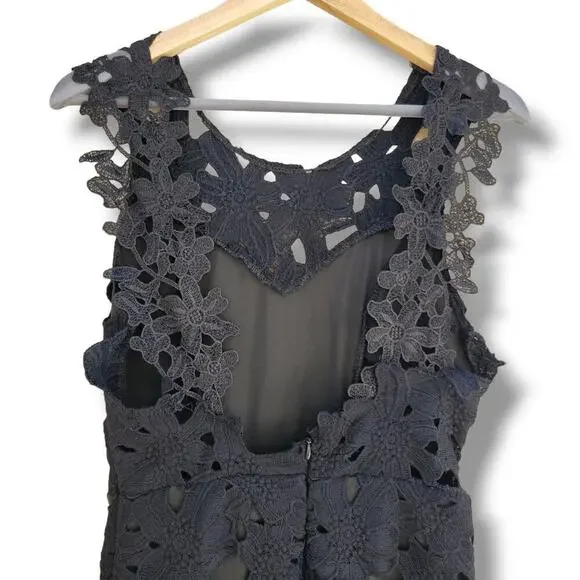 Women's Black Lace Evening Party Dress Small Cocktail Outfit - Picture 2 of 8